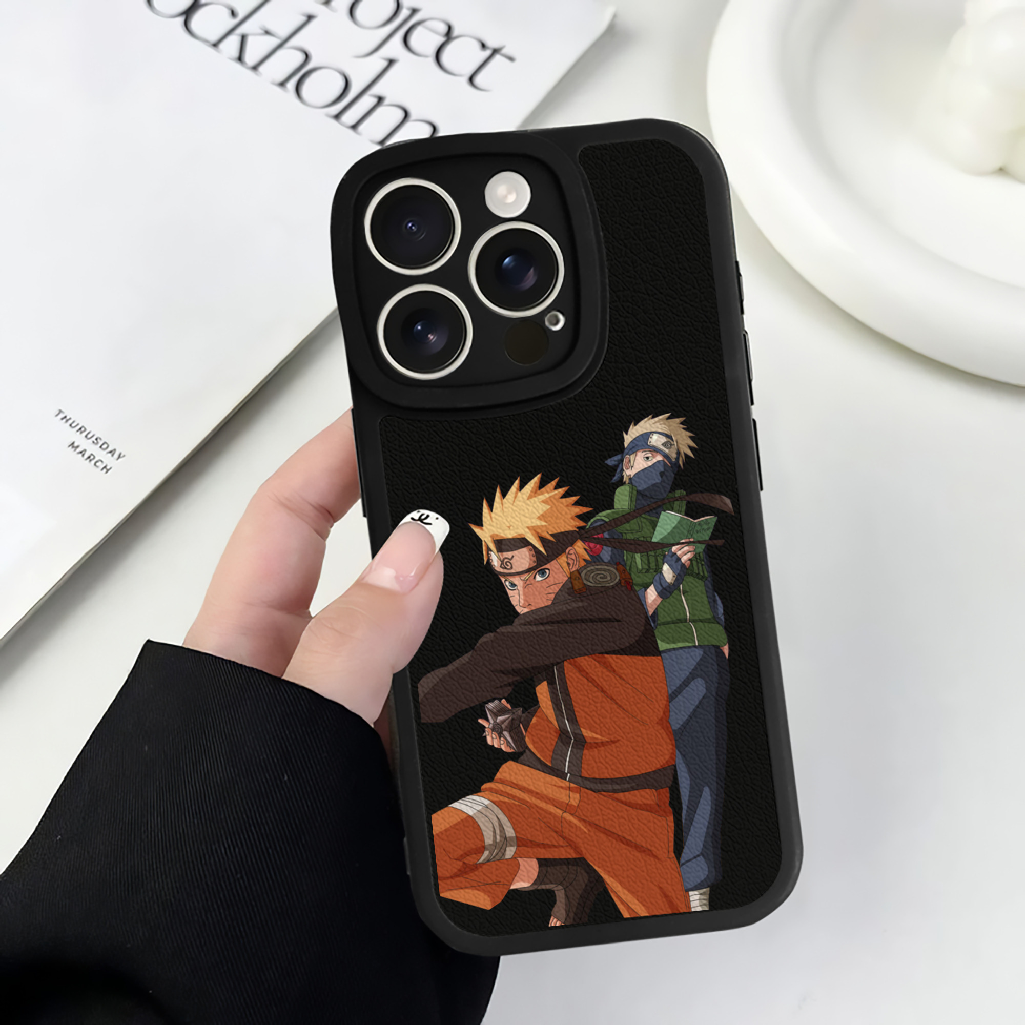 （画像用） NARUTO -ナルト- うずまき ナルト Uzumaki Naruto 【iPhone 16シリーズ対応】シリコンスマホケース（レザー調） 材質：シリコン